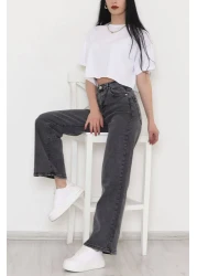 geenz manifacture Morcelo 90's Snow Wash Blue Lycra Super High Waist Loose Jeans Palazzo Trousers