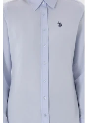 U.S. Polo Assn. Women's Light Blue Long Sleeve Basic Shirt 50307726 -Vr003