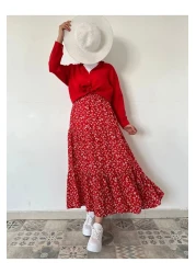 Nefs تنورة فيسكوز زهرية ملونة