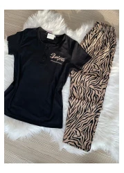 Pijamacs LEOPARD PATTERNED PEGASUS PAJAMAS SET