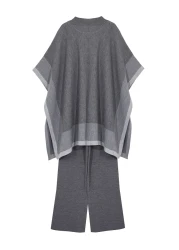  Modest طقم بنطلون تريكو رمادي وأعلى - كتلة الألوان TCTAW25US00018