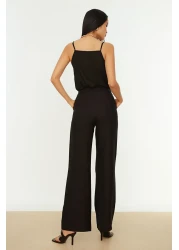 Collection Wide Leg Black Woven Trousers - Twoaw21Pl0332