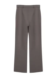  Collection High Waist Anthracite Straight Cut Trousers with Ribbed Detail - TWOSS21PL0093