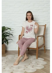 HUBEN طقم بيجامة قطنية نسائية