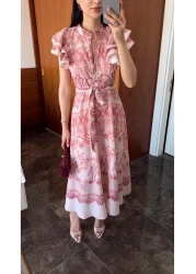 HAZELANNA فستان بنمط الدانتيل