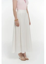 MAİ COLLECTİON تنورة طويلة بتفاصيل جسر ريا