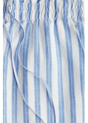 H&M Cropped Linen-blend Trousers