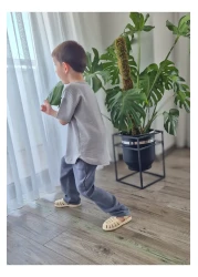 BALKABAĞI طقم بنطلون موسلين قميص طبيعي (2-8 سنوات) MTYE0059