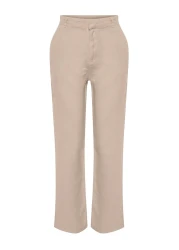  Collection Mink 100% Linen High Waist Wide Leg Trousers TWOSS24JE00246