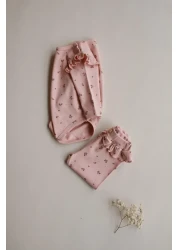 OhlalaKoala Rose Printed Ruffled Body Tights Set