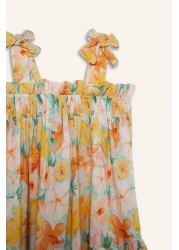 Defacto فستان بناتي بحزام مزين بالزهور Y6957A625SM