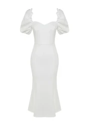  Collection Bridal White Woven Evening Dress Night Graduation Dress Tprss21El0053
