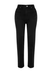  Collection Black High Waist Mom Jeans Twoaw24Je00076