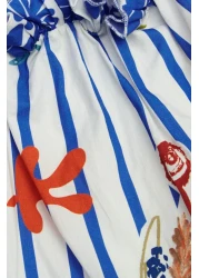 Tyess Bg Store فستان بناتي منقوش 23ss1tj4920