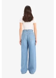 Defacto Wide Leg High Waist Wide Leg Long Soft Jean Trousers E1679Ax25Sm