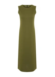  Modest Khaki Sleeveless Long Lining Lingerie Dress Tctss21Uk0034