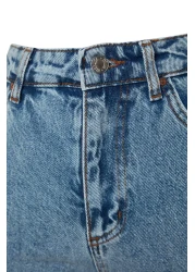  Collection جينز أمي النيلي عالي الخصر TWOSS23JE00067