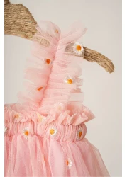 KETBaby فستان بناتي بحزام مطرز على شكل ديزي