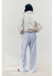 H&M Seersucker Drawstring Trousers