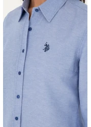 U.S. Polo Assn. قميص نسائي أزرق