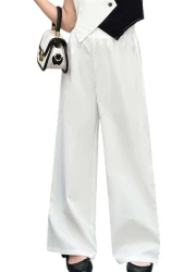 Riccotarz طقم سترة بالازو بنطال علوي غير متماثل اللون للفتيات