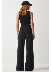 Happiness İstanbul Women's Black Stretchy Sweatpants BF00090