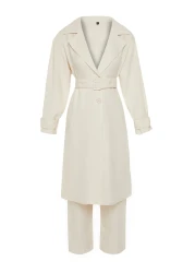  Modest بنطلون كيمونو بتفاصيل حجرية منسوجة من الأسفل طقم علوي TCTSS24US00024