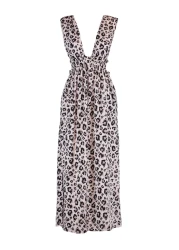  Collection فستان شاطئ طويل بطبعة جلد الفهد - TBESS22EL0731