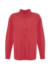  Collection قميص منسوج فضفاض بزهرة الرمان TWOAW20GO0107