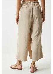 Happiness İstanbul Cream Ayrobin Shalwar Trousers - Women's Skirt Look DE00033