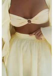 BOHEMAİ Aliza Yellow Shirt Shorts Set