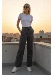ENZİM JEANS Regular Waist Wide Leg Jeans with Elastic Waist