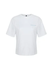  Collection White Premium 100% Cotton Printed Relaxed/Comfortable Fit Knitted T-Shirt TWOSS24TS00172