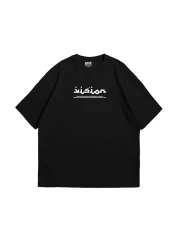 Sekizbiraltı تيشيرت أسود فاخر مقاس كبير مطبوع عليه رؤية 24/1