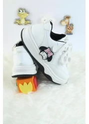 Moda Lime Unisex Children's Sports Shoes Kuromi Special Design Lace-Up and Velcro Sneakers