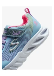 Skechers حذاء رياضي أزرق فاتح للفتيات الكبيرات - فلاش فليكر 303700 LBMT