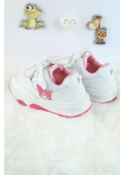 Moda Lime Unisex Children's Sports Shoes Kuromi Special Design Lace-Up and Velcro Sneakers