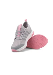KunduraHane Gray Pink Color Ultra Light Flexible Comfortable Children's Walking and Sports Shoes, Daily Shoes