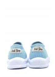 First Step حذاء رياضي تريكو للأطفال بنعل ميموري فوم خفيف للغاية أزرق-m-1002