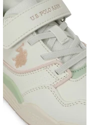 U.S. Polo Assn. حذاء رياضي للفتيات باللون البيج