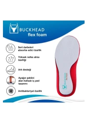 BUCKHEAD مقاس 22-32 حذاء رياضي مضاء للأولاد من إسفنج ميموري فوم لتقويم العظام