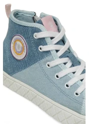 Lumberjack حذاء رياضي عالي للفتيات باللون الأزرق الفاتح من بيز 4fx