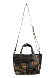 Dogo Women's Vegan Multicolor Medium Tote Bag - Family Time Design