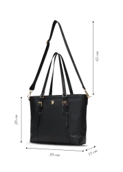 U.S. Polo Assn. حقيبة كتف نسائية سوداء Us25581