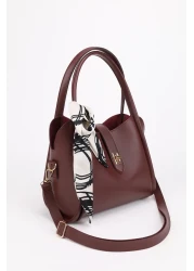 NOTHING Women's Makeup Bag - Three Compartment Design, Detachable Claret Red Hand and Shoulder Bag