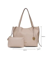 U.S. Polo Assn. حقيبة كتف نسائية بيج Us25122