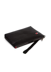 CERFF LEATHER CLUP Vegan Leather Handbag Black Wrist Strap Bag