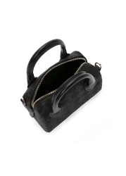 Derimod حقيبة كروس نسائية صغيرة مطبوعة بحزام طويل باللون الأسود 25sbd 200226