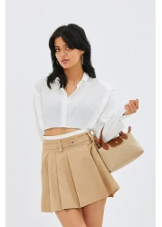 minebag Long Strapped Sahra Women's Crossbody Bag Beige