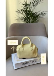 Moda Sekiz Women's Patent Leather Mini Cross Strap Hand and Shoulder Bag